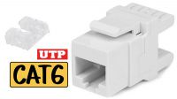 Keystone RJ45 180° UTP Cat.6 - Branco