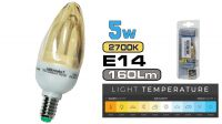 Lâmpada mini reflectora 5W. E14. 15Kh. 160lm