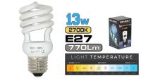 Lâmpada GOVENA LONG LIFE 13W. 15Kh. luz quente Cl.A