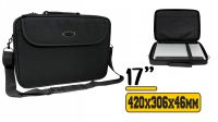 Mala para portátil 17" 420x306x46mm poliester preto