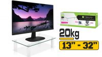Suporte monitor vidro Desk 80/130mm cinza