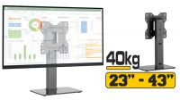 Suporte de mesa com base 1 monitor 23/43" 40Kg preto