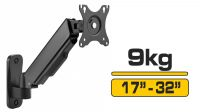 Suporte parede c/mola a gás TV LED 17-32" negro