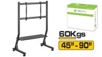 Suporte chão LCD/Led 45"-90" com rodas 800x400 máx. 60Kg