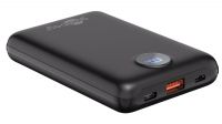 Powerbank USB bateria 10000mAh USB-C - USB-A 3A preto