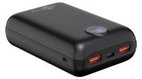 Powerbank USB Bateria 20000mAh 1x USB-C - 2x USB-A 3A preto
