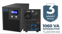 SAI PHASAK 1060VA Protekt Torre Interactivo Senoidal Pura con AVR, APFC, toma protegida y SNMP