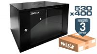 Rack Mural Phasak 19" Eco 530 x 400 Desmontado Negro