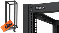 Rack 19" Phasak estrutura aberta 27u  4*perfis  preto 600x800