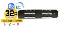 Panel de transferencia 19" Cat. 5E UTP 32 x RJ45