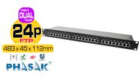 Panel de transferencia 19" Cat.6 FTP Dual 24p. 1U
