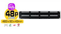 Panel de transferencia UTP 19" Cat. 6A Dual 2U 48p.