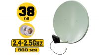 Antena parabólica 2.4Ghz 38 dBi con cable 30cm tipo N