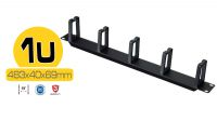 Organizador de cabos 19" 1U preto