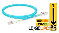 Cable de fibra óptica 50/125 OM3 LC-SC