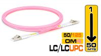 Cable Fibra Óptica OM4 DX 50/125 LC-LC UPC Violeta