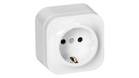 Enchufe de superficie Schuko IP20 Blanco