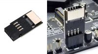 Adaptador UBS2.0 9pin F Motherboard a USB3.1/3.2 Tipo C 20pin para Frontal