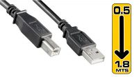 Cabo impressora USB 2.0  A-B  2xawg28 preto