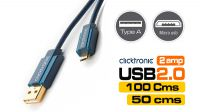 Cable HQ USB V. 2.0  A M - micro USB  B  M Goldplated 24K