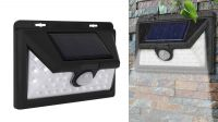 Luz com 32 Led com sensor movimento PiR carregamento solar 10W preto
