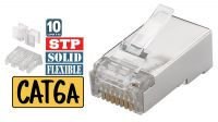 Conector RJ45 STP Cat. 6A com guia máx. 24AWG (10)