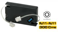 Extensão telefónica RJ 11 com recolha automática