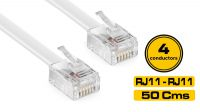 Cabo Tel/Fax RJ11 4P4C M/M