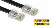 Cabo de conexão RJ45 08P M/M preto 1m