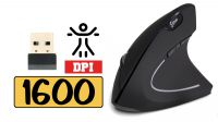 Rato óptico Wireless 2.4GHz Ergonomico 1600Dpi preto
