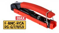 Alicate cravar ficha F/BNC/RCA cabo RG59/6/7/11
