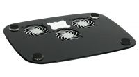 Base ventilação 3 ventoínhas plástico 12/16" preta