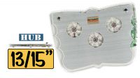 Base ventilação para portátil plástico 3 ventoínhas com hub USB leitor cartões azul