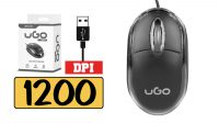 Ratón Optico  UGO SIMPLE 1200DPI Negro