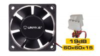 Ventilador 12V 60x60x15mm com conector Molex